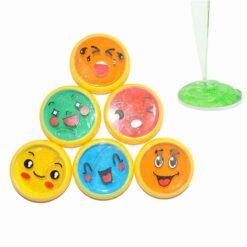 Salmon 6PCS Emoji Face Slime 6cm DIY Crystal Clay Rubber Mud Intelligent Hand Gum Plasticine Toy Gift