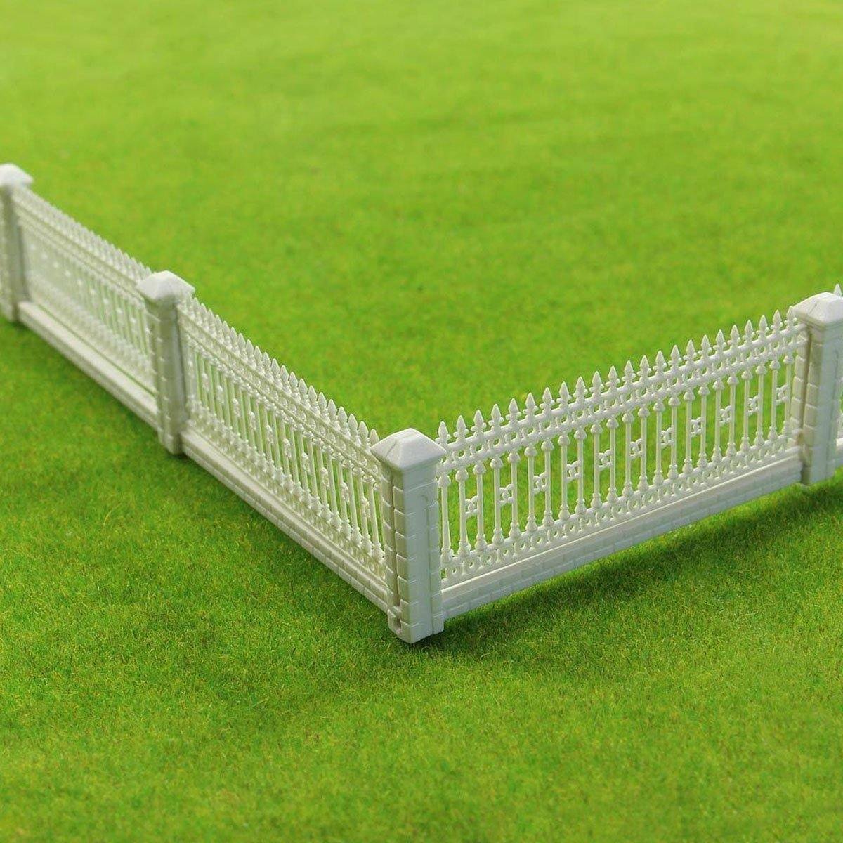 Olive Drab 1:87 HO Scale Detechable Fences For Sand Table Model Building Train Railway
