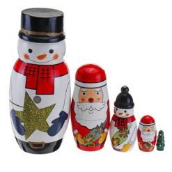 5PCS Russian Wooden Nesting Matryoshka Doll Handcraft Decoration Christmas Gifts - Toys Ace