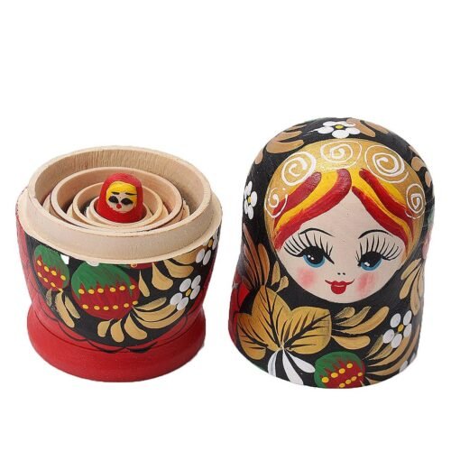 5PCS/Set Wooden Doll Matryoshka Nesting Russian Babushka Toy Gift Decor Collection - Toys Ace