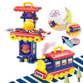 Yellow 2 IN 1 Multi-style Kitchen Cooking Play and Portable Small Train Learning Set Toys for Kids Gift