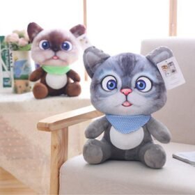 Dark Gray 20/30 CM Cute Soft Stuffed Cat Seat Dolls Pillow Cushion Plush Animal Toy for Kids Gifts