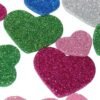 Maroon 30Pcs Assorted Glitter Shapes Hearts Stars Round Flowers Foam Stickers DIY Craft
