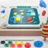 Steel Blue 2-in-1 DIY LCD Drawing Board Multi-function Plug-in tablet Hand Writing Board 270 Degrees Foldable Children's Toy