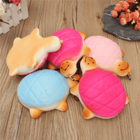 13Cm Soft Kawaii Cute Little Turtle Phone Bread Bun Squishy Charms with Rope Random Color - Toys Ace