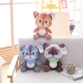 Gray 20/30 CM Cute Soft Stuffed Cat Seat Dolls Pillow Cushion Plush Animal Toy for Kids Gifts