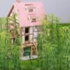 Pink 20Pcs HO/OO Scale Model Bamboo Tree for Building Street Scene Layout Architecture Decorations