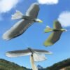 Cornflower Blue 2 PCS Wingspan 57cm Hand Launch Throwing Simulation Eagle Aircraft Airplane DIY Inertial Foam EPP Children Plane Toy