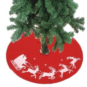 Firebrick 100cm Red Christmas Tree Skirt Santa Claus Tree Skirt Christmas Decoration Supplies Ornament