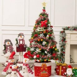 Dark Slate Gray 3-7ft Pre-Lit Fiber Optic Artificial Christmas Tree Decoration LED Multicolor Lights Stand