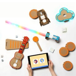 Dark Orange 6 In 1 Makeblock STEAM RC Robot Toys Educational Gift Drum Ukulele Bracelet Cloud Xylophone