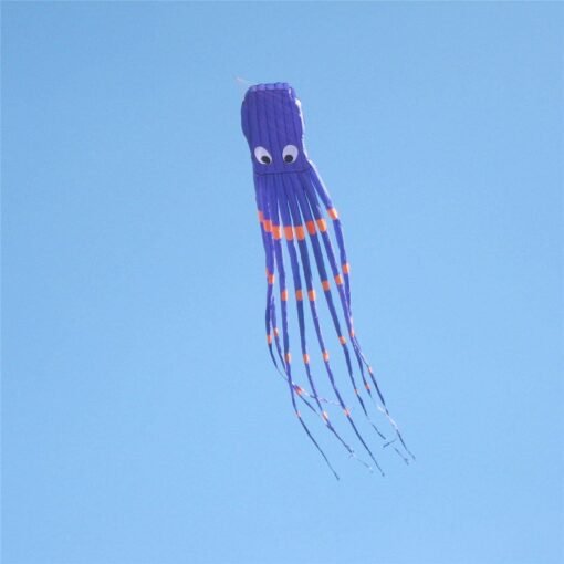 Dark Slate Blue 35Inches Octopus Kite Outdoor Sports Toys For Kids Single Line Parachute Toys