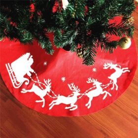 Tomato 100cm Red Christmas Tree Skirt Santa Claus Tree Skirt Christmas Decoration Supplies Ornament
