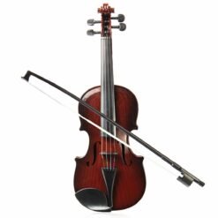 Dark Red 4/4 Ukuran Penuh Plastic Adjustable String Kids Instrument Simulation Violin Toys