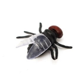 Dim Gray 10PCS April Fool's Day House Fly Animal Toy Joke Prank Funny Magic Props Gifts