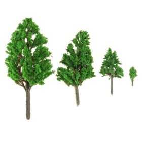 Forest Green 10Pcs Mini Artificial Plant Trees Poplar 3-14cm Home Office Party Decorations
