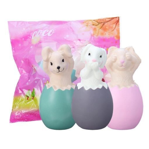 13CM Squishy Rabbit Bunny Eggs With Fancy Bag Christmas Gift Squeeze Toy - Toys Ace