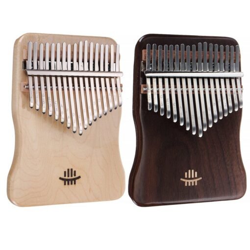 Tan 17 Key Kalimba Finger Hand Piano Mahogany Thumb Piano Wood Music Instrument Kit