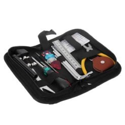 Black 26Pcs Guitar Maintenance Repair Tools Full Set Tool Kit Pliers Care Kit with Bag