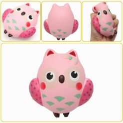 13*12cm Squishy Owl Pink Soft Slow Rising Animal Collection Toy - Toys Ace
