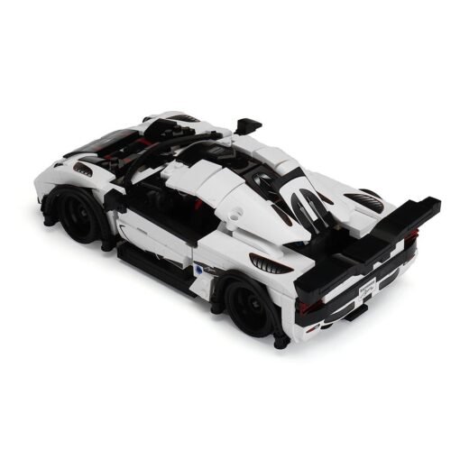 Black 728PCS DIY Assembly Super Racing Car Building Blocks Sports Racer Pull Back Vehicle Supercar Children Speed Bricks Toy for Kids Gifts
