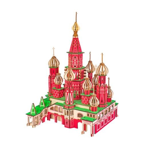 Tomato 3D Wooden Simulation Assembly Building Model  Gothic house/ Dream Villa/ St. Vasey Church For Children Toys