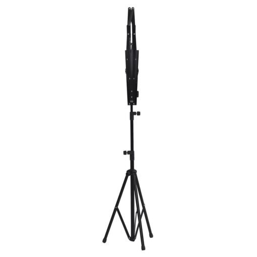 Black 2PCS Foldable Aluminum Alloy Guitar Stand Holder Music Sheet Tripod Stand Height Adjustable with Carry Bag for Musical Instrument