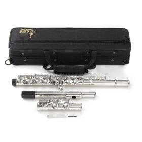 Black 16 Holes C Key Nickel Plated Concert Flute Cupronickel With Case Screwdriver Set