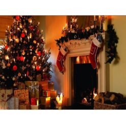 1.5*2m Fireplace Christmas Photography Background Cloth Backdrops Decoration Toys - Toys Ace