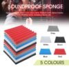 Tomato 4Pcs/Set 50x50X5CM Acoustic Foam Panel Home Treatment Sound Absorption Tiles