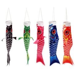 Firebrick 40cm Japanese Style Koi Nobori Carp Flag Wind Sock Koinobori Fish Waterproof Kite Mascot Crafts Hanging Decor