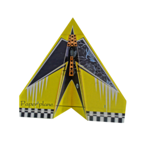 Dark Goldenrod 1024mm Wingspan PP RC Airplne Paper Plane KIT for Beginners Yellow/Red