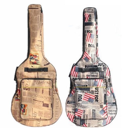Tan 41 Inch Water-resistant Oxford Cloth Double Padded Straps Guitar Gig Bag Guitar Carrying Case