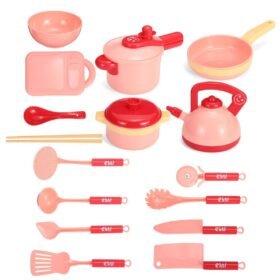 Firebrick 16Pcs Simulation Kitchen Cooking Play Role playing Set Toys Practical Skills for Children Gift