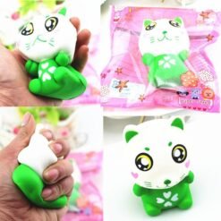 11.5cm PU Corful Green Cat Slow Rising Squishy Decompression Toys With Original Packaging - Toys Ace