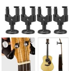 Goldenrod 4Pcs Guitar Ukulele Bass Wall Mount Hanger Stand Holder Hooks Display Acoustic Electric Bass