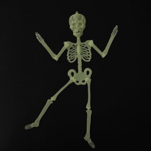 Dim Gray 32/90/150CM Halloween Luminous Skeleton 360° Rotatable Joint with Light Effect Toy for Halloween Horror Props House Decoration