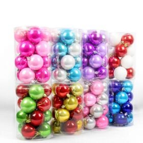 Orchid 16PC 6/4CM Christmas Trees Xmas Hanging Balls Bauble Party Decorations Ornaments