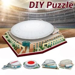 Lavender 3D Puzzle Paper DIY Assembled Model 5 Kinds Of Basketball Courts For Children Toys