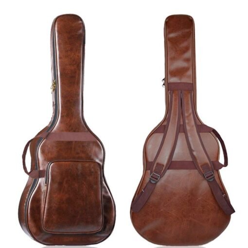Sienna 40/41 Inch Acoustic Guitar Bag Waterproof PU Leather Guitar Backpack
