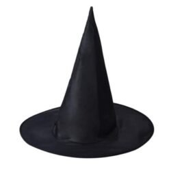 Black 3Pcs Halloween Witch Black Pointy Hat Adult Kids Cosplay 37 x38cm