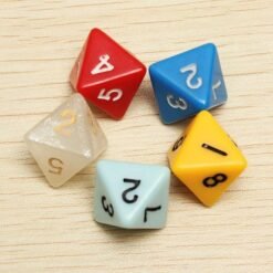 Firebrick 5PCS/set Number Eight-sided Dice Board Game Dice Counter