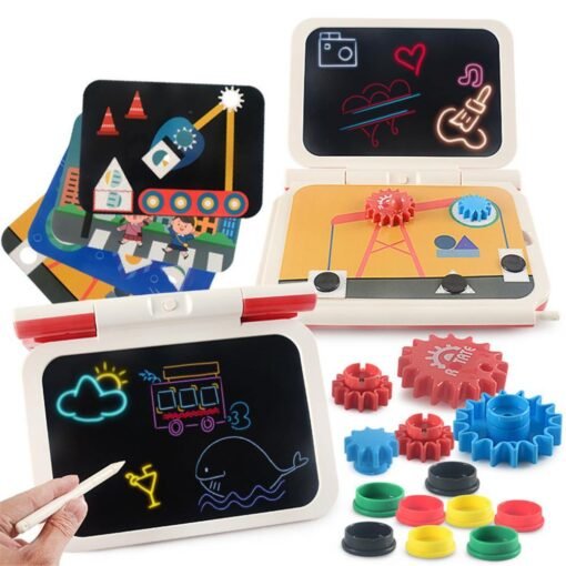 Sandy Brown 2-in-1 DIY LCD Drawing Board Multi-function Plug-in tablet Hand Writing Board 270 Degrees Foldable Children's Toy