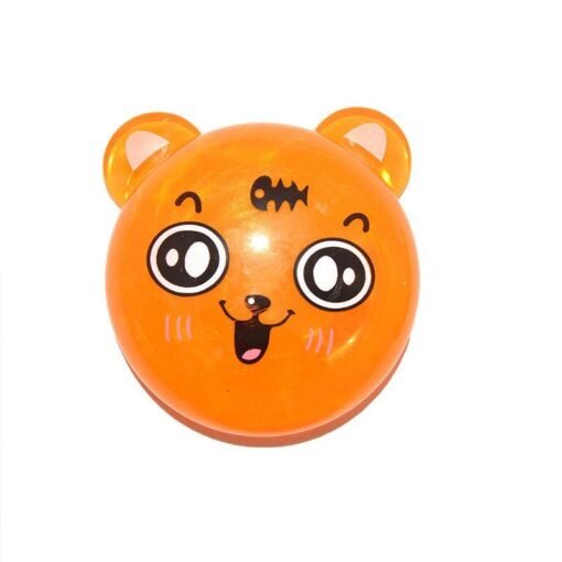 Dark Orange 6PCS DIY Colorful Animals Slime 8cm Crystal Mud Putty Plasticine Blowing Bubble Toy Gift