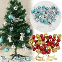 Dark Slate Gray 32PCS Christmas Tree Decoration Balls Drums Bells Baubles Ornaments Kids Children Party Supplies