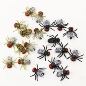 Gray 10PCS April Fool's Day House Fly Animal Toy Joke Prank Funny Magic Props Gifts