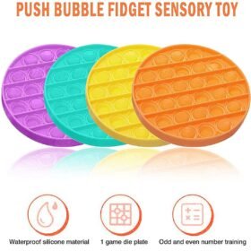 Gold 2021 Push Bubble Fidget Sensory Toy Special Needs Stress Reliever Silent Indoor Toys