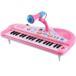 Pale Violet Red 37 Key Kids Electronic Keyboard Piano Musical Toy with Microphone for Children's Toys
