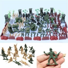 Slate Gray 170 PCS Soldier Scene Model Set Toys For Kids Children Gift