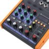 Light Slate Gray 4 Channel Bluetooth DJ Mic Audio Mixer Live Studio Audio Mixing Console